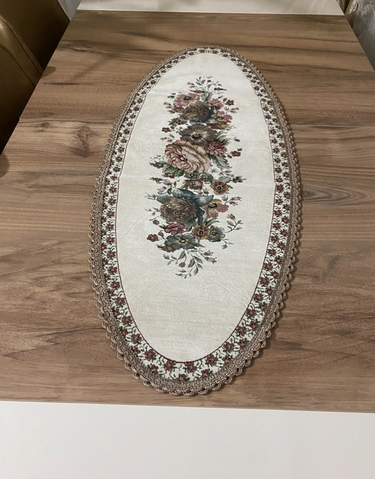 GOBLEN ŞÖNİLLİ RUNNER KREM