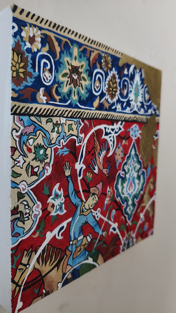 Alsev | yağlı boya Tablo | El Yapımı Duvar Dekoru | 20x20 cm