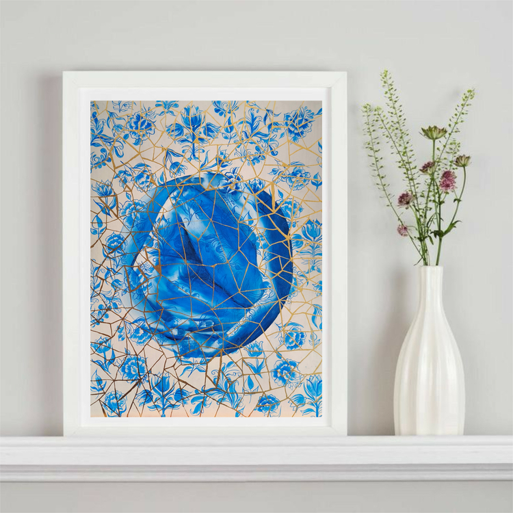 Ağaç üzerinde Yağlı boya Tablo | El Yapımı Duvar Dekoru | 30x40 cm