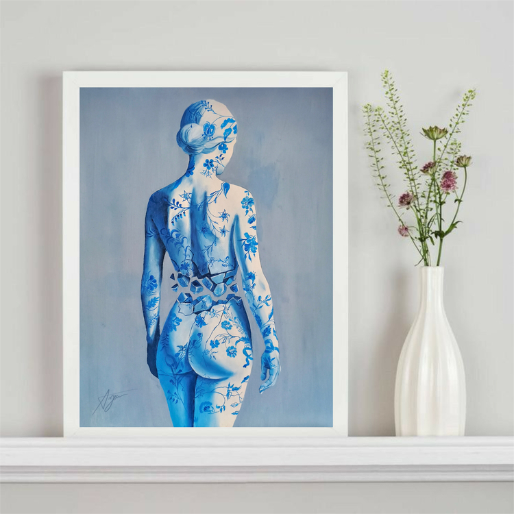 Ağaç üzerinde Yağlı boya Tablo | El Yapımı Duvar Dekoru | 30x40 cm