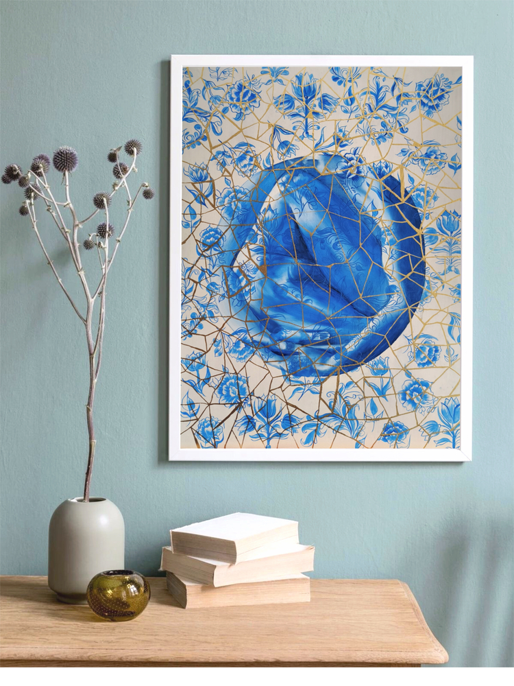 Ağaç üzerinde Yağlı boya Tablo | El Yapımı Duvar Dekoru | 30x40 cm