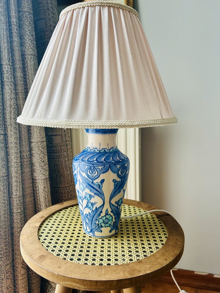Çini desen blue Blanc abajur