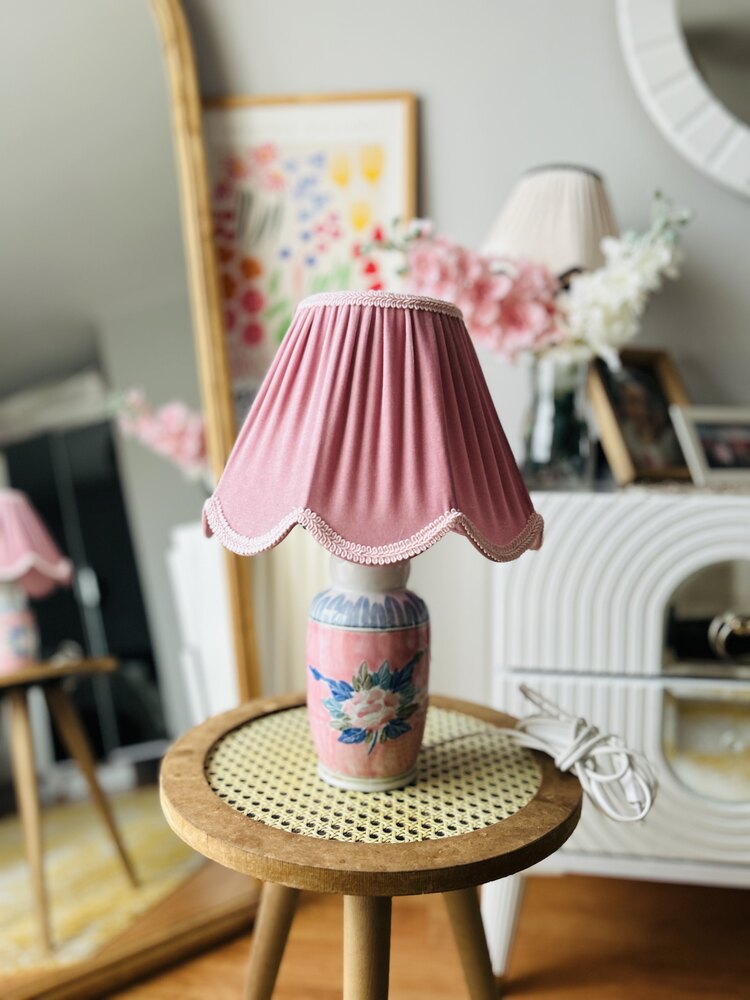 Rose Store pembe abajur pembe çiçekli vazo