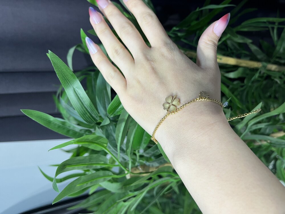 Gold Yonca Bileklik