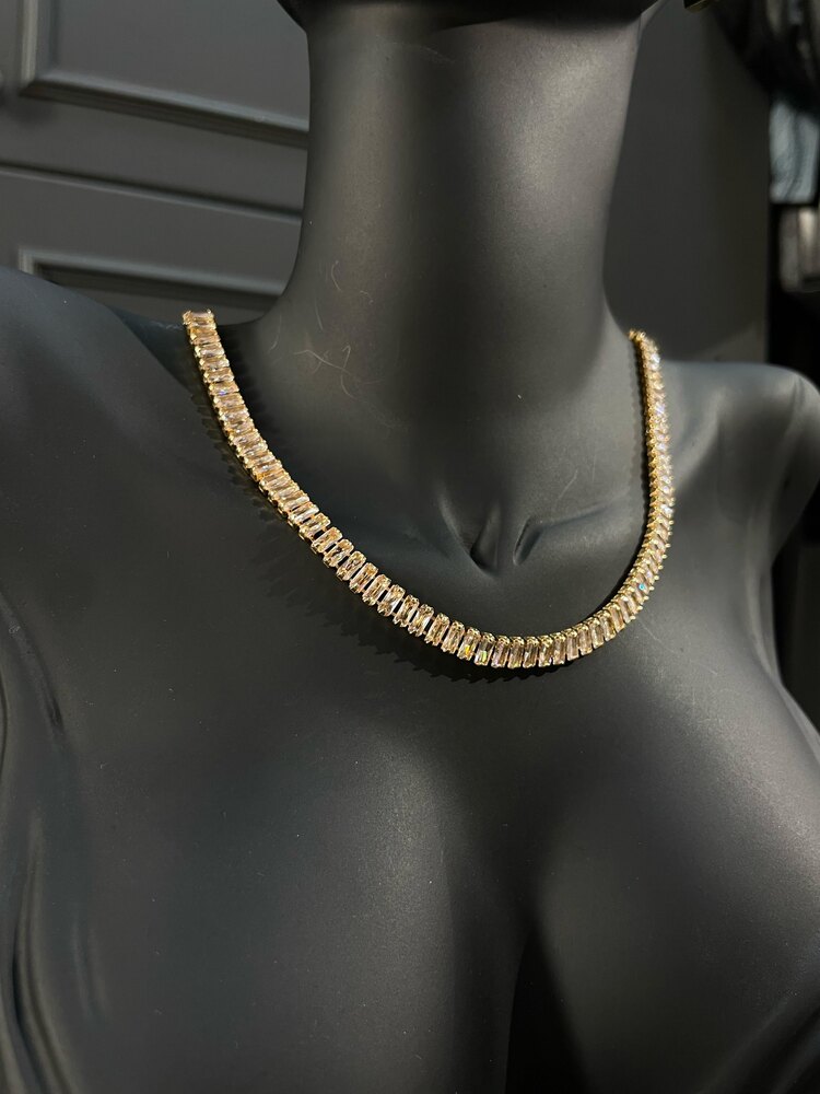 Gold Baget Su Yolu Kolye