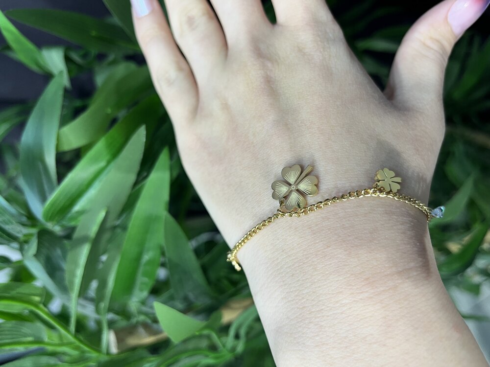 Gold Yonca Bileklik