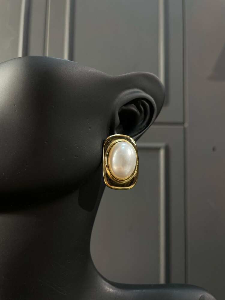 Gold Perla Küpe 