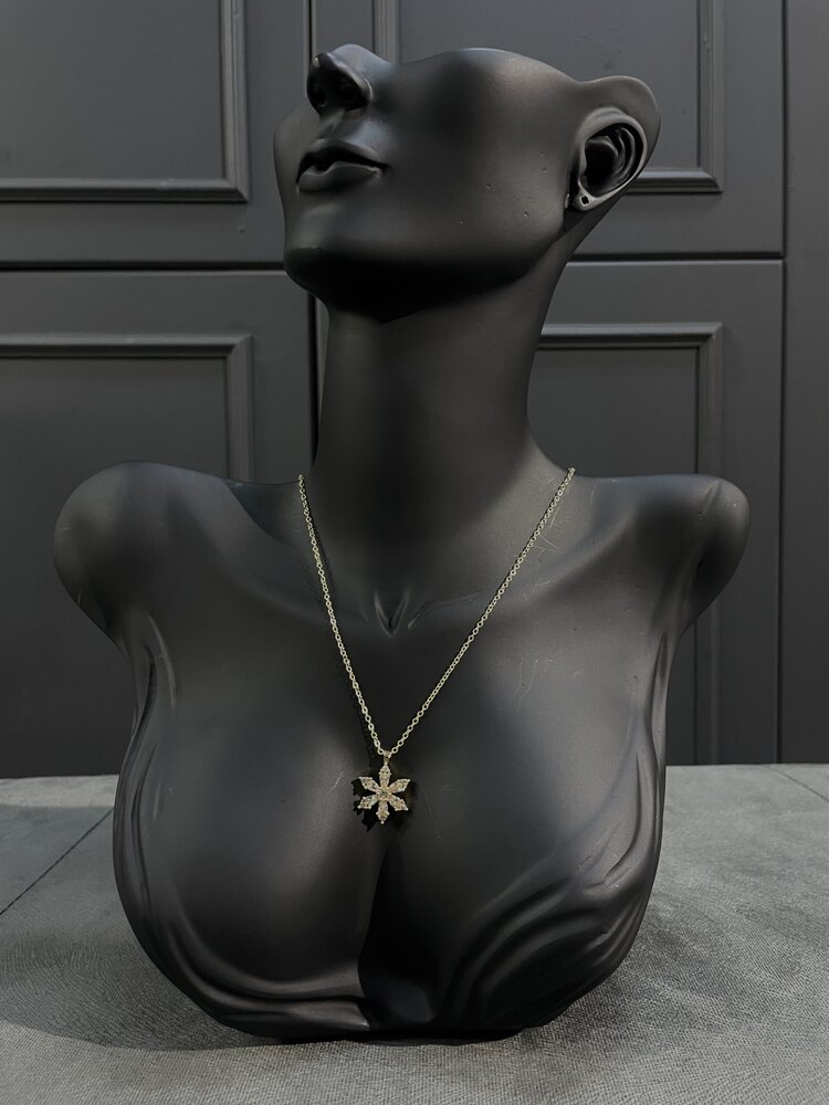 Gold Lotus Çiçeği Kolye