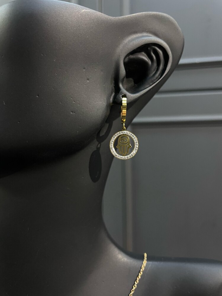 Gold Hamsa Küpe