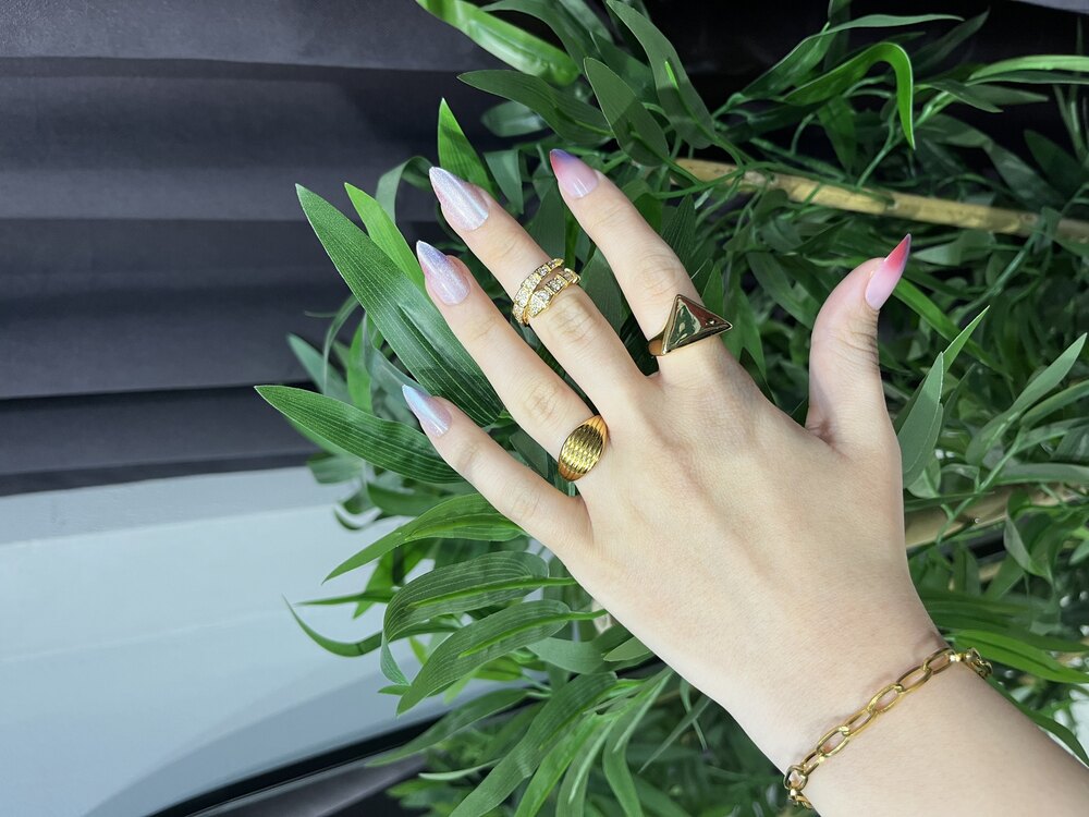 Gold Prizma Yüzük