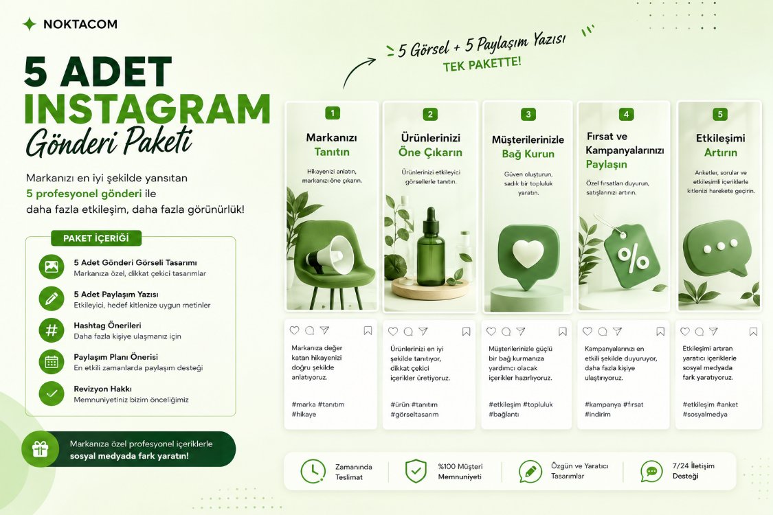 instagram Gönderi Düzenleme (5 adet)