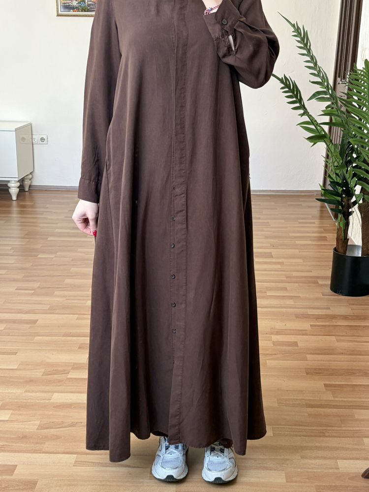 Tensel kahverengi pardüse ve Pantalon