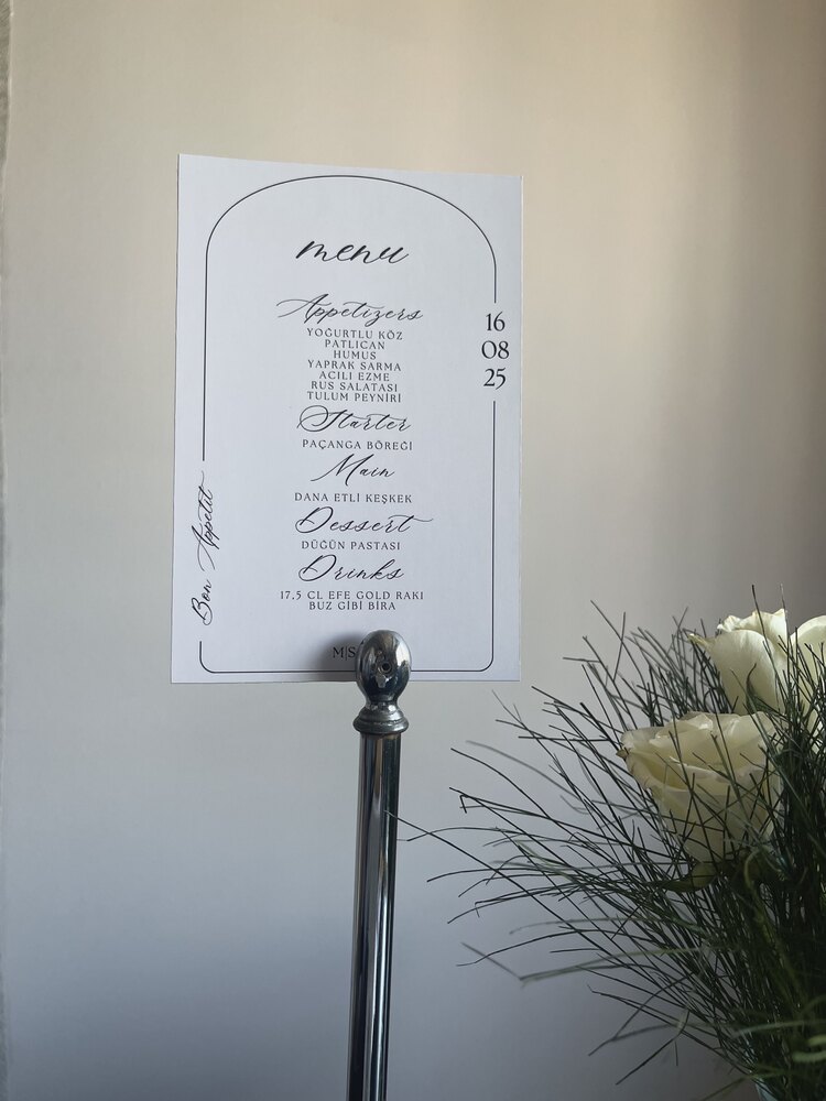 Wedding Menu✨