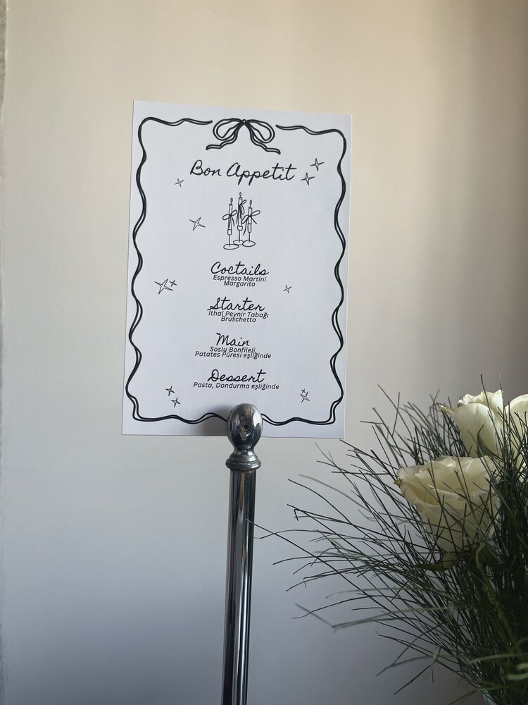Wedding Menu✨