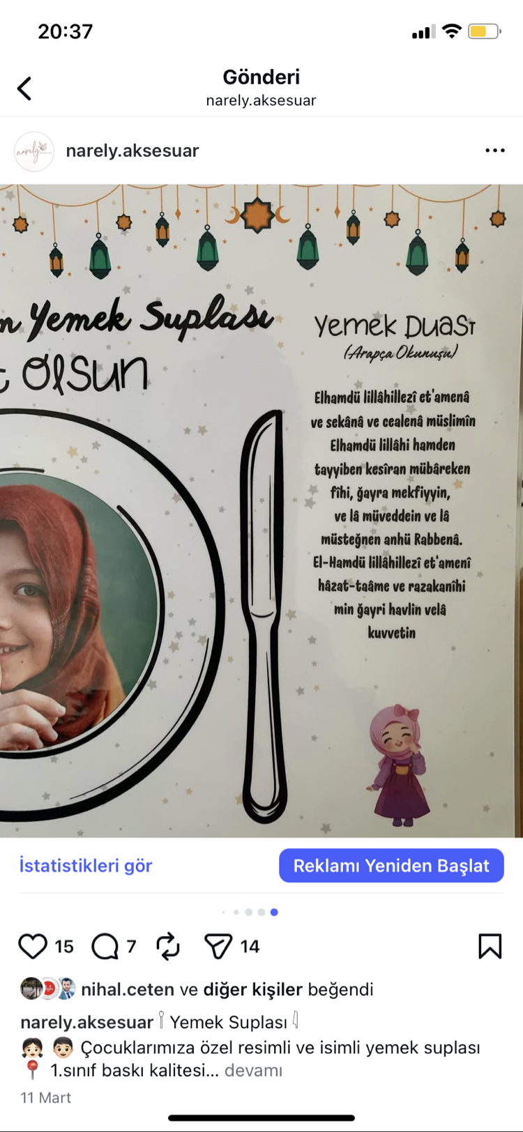 Kişiye Özel Yemek suplası