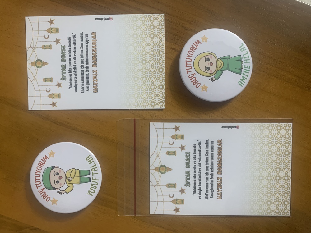 Oruç tutuyorum rozetleri