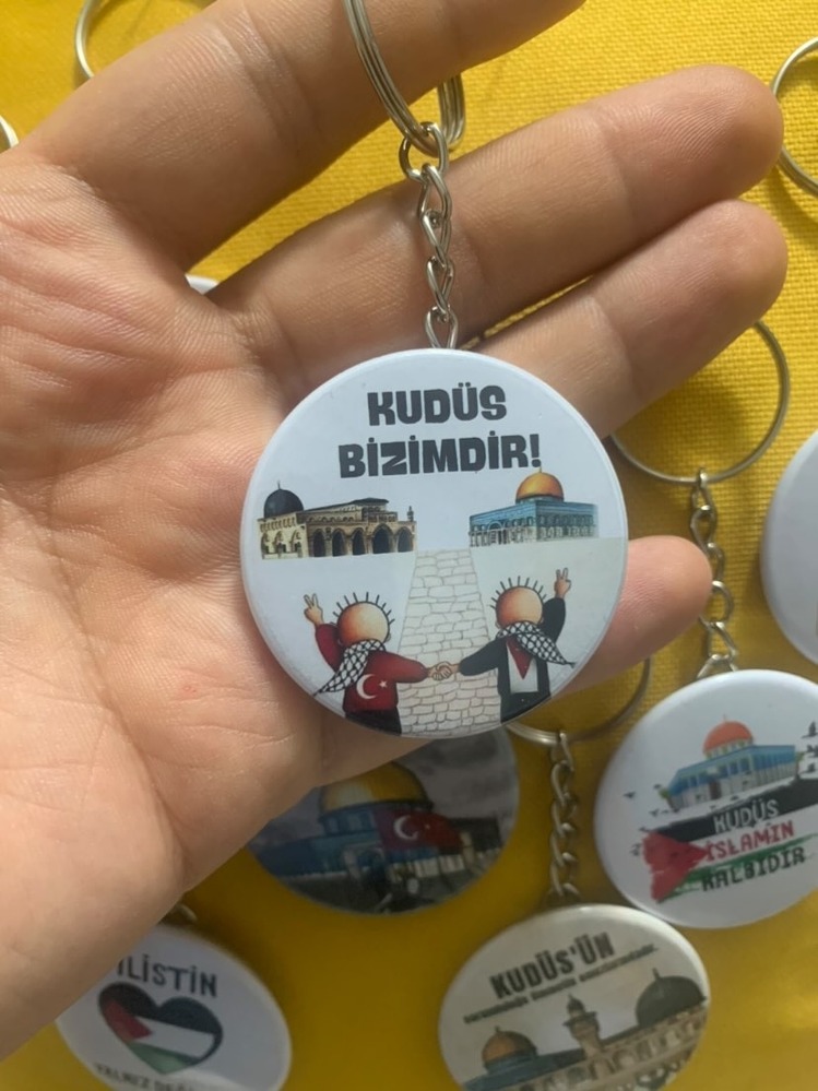 100 adet 9 farklı model Filistin Anahtarlık Serisi