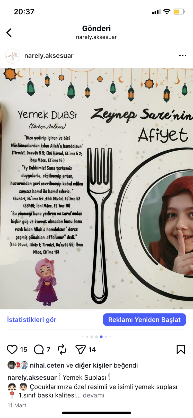 Kişiye Özel Yemek suplası