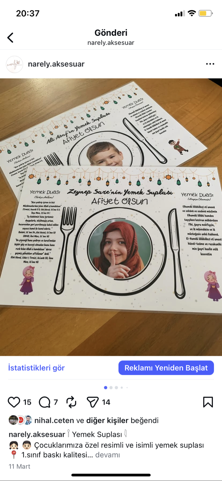 Kişiye Özel Yemek suplası