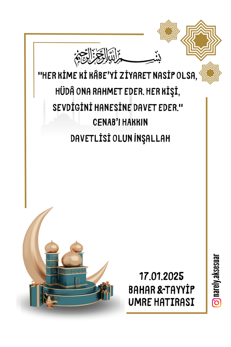 Umre Hatırası Magnet 58 mm 