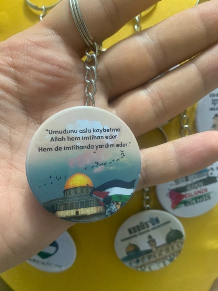 100 adet 9 farklı model Filistin Anahtarlık Serisi