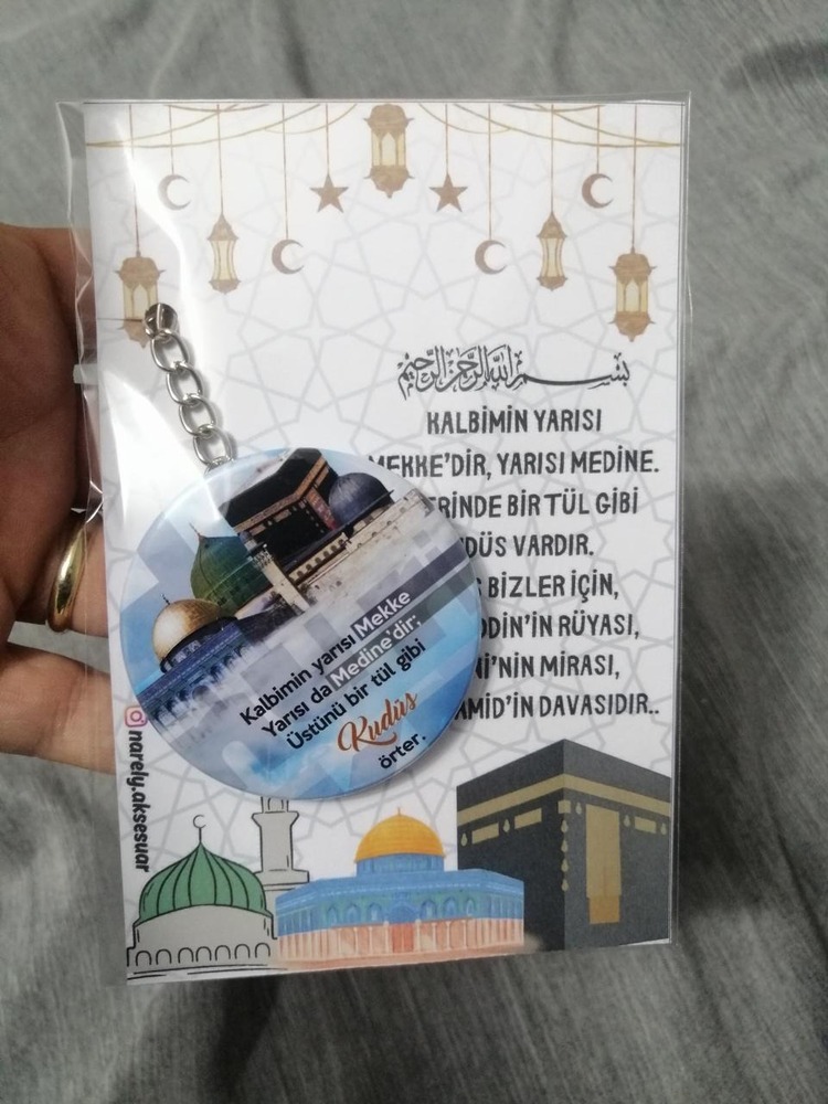 100 adet anahtarlık mekke medine kudüs