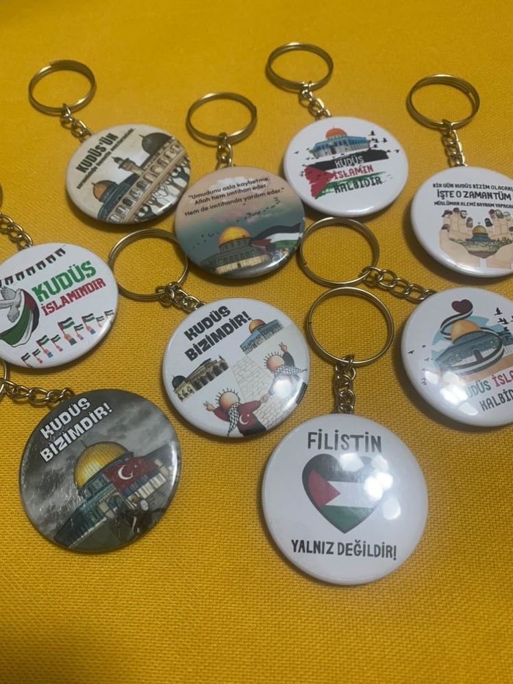 100 adet 9 farklı model Filistin Anahtarlık Serisi