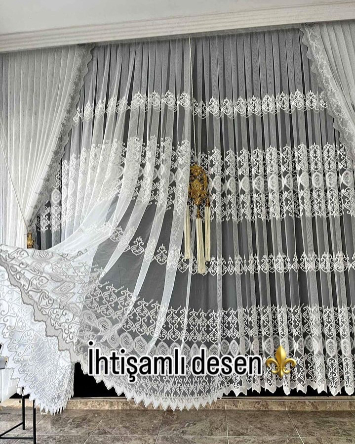 Ağrı işleme Tül perde lüx sık pile dikm. 
