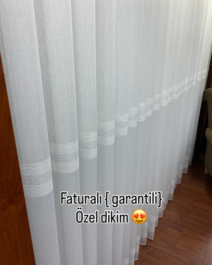 Sude bantlı tül sık pile GÜMÜŞ