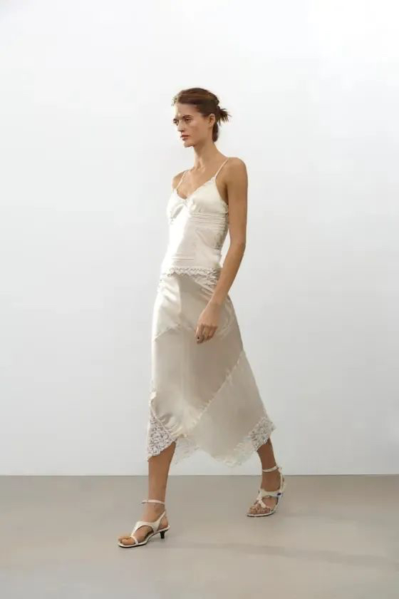 Topshop Dantel Detaylı Saten Takım