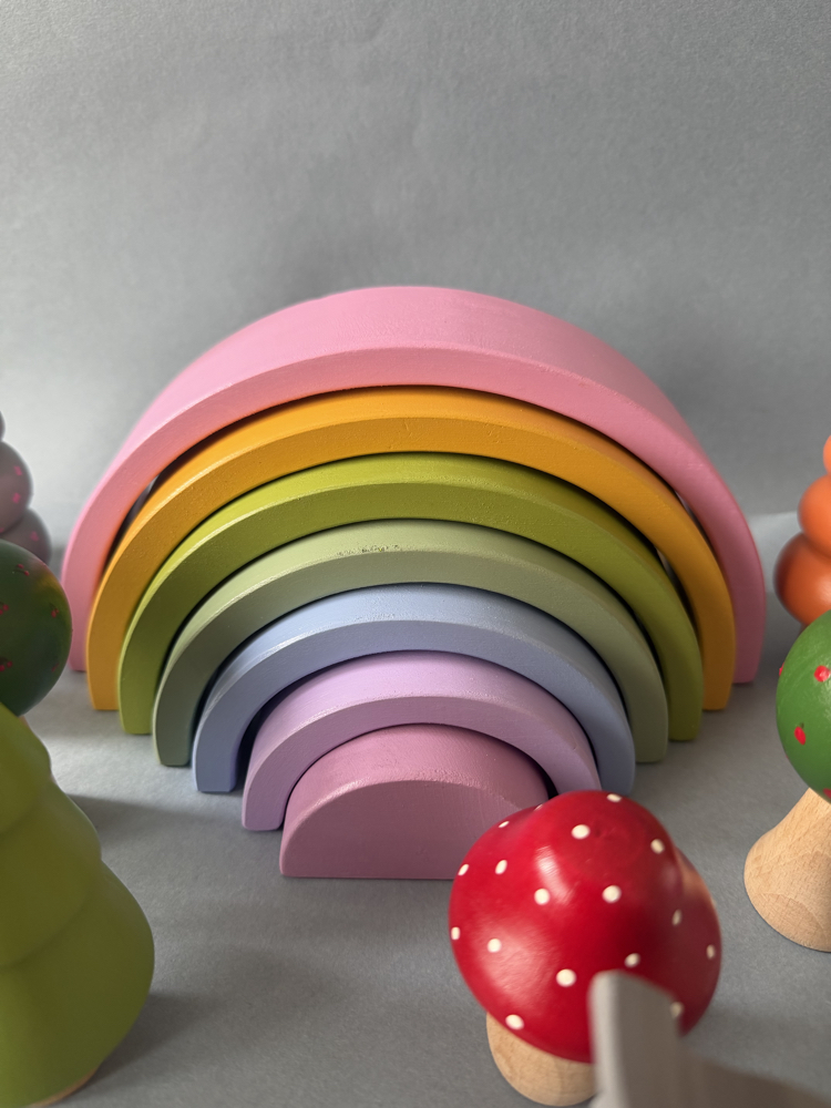 Waldorf 7li Gökkuşağı Pembe