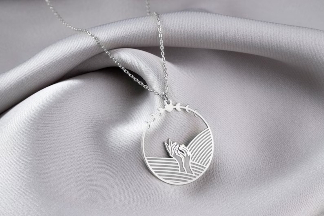 Navan 925 Ayar Gümüş Özgürlük Eller Kolyesi (Gold, Silver ve Rose)