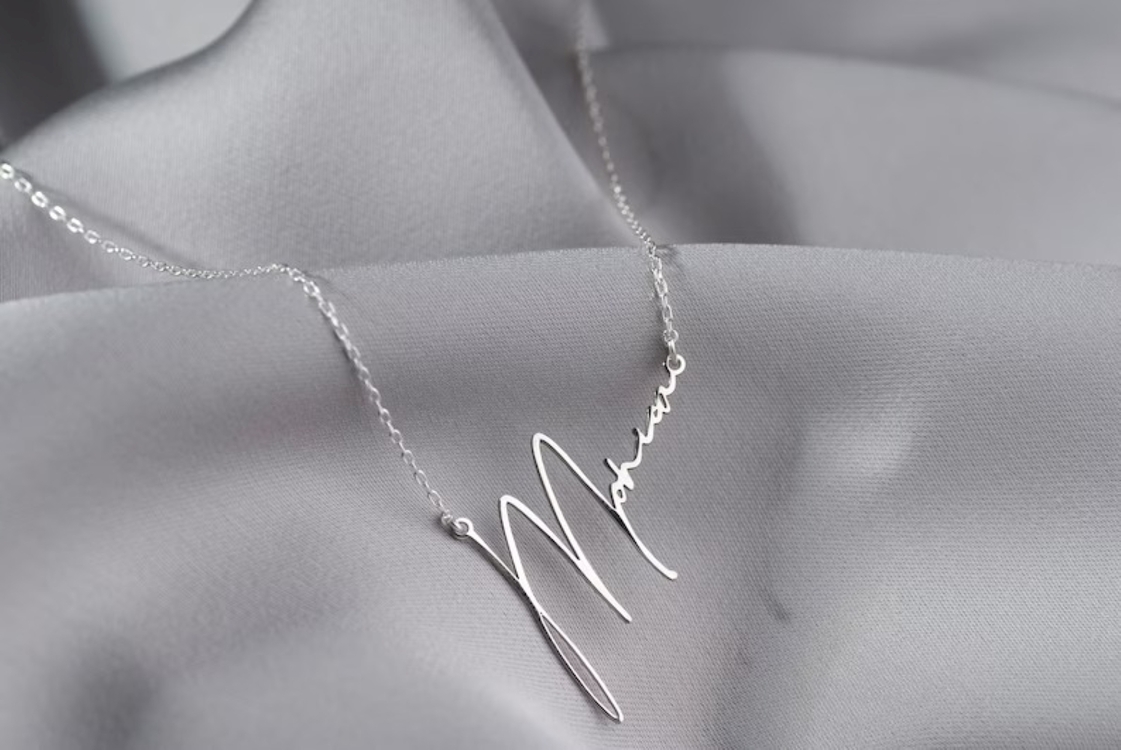 Navan 925 Ayar Gümüş Kişiye Özel El Yazısı İsim Kolyesi (Gold, Silver ve Rose)