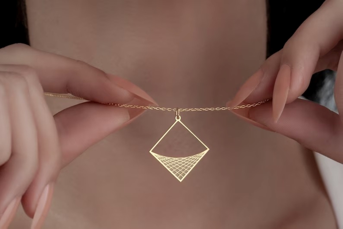 Navan Minimalist Geometrik Kolye – 925 Ayar Gümüş