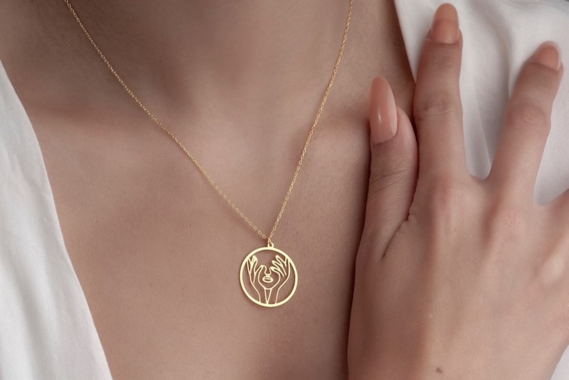 Navan 925 Ayar Gümüş Özgür Ruh Kadın Kolyesi (Gold, Silver ve Rose)