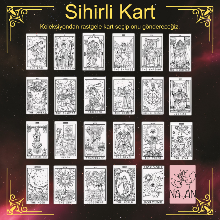 Navan 925 Ayar Gümüş Tarot Kartı Kolyesi (Gold, Silver ve Rose)