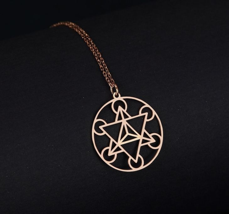 Navan 925 Ayar Gümüş Merkaba Kolyesi (Gold, Silver ve Rose)
