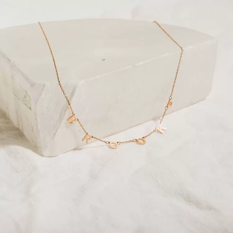 Letter Necklace | Altın, Gümüş Kaplama | Özel Tasarım | Kutulu Hediye