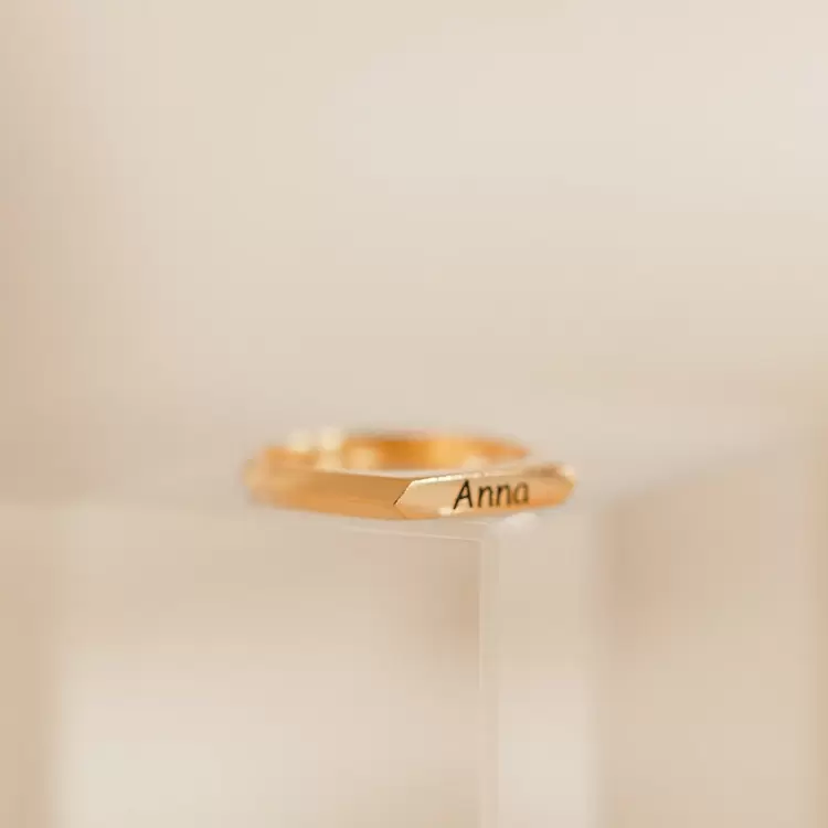 Bar Name Ring | Altın Gümüş Rose Kaplama | Özel Tasarım | Kutulu Hediye