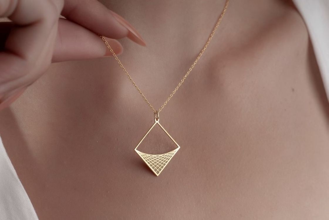Navan Minimalist Geometrik Kolye – 925 Ayar Gümüş