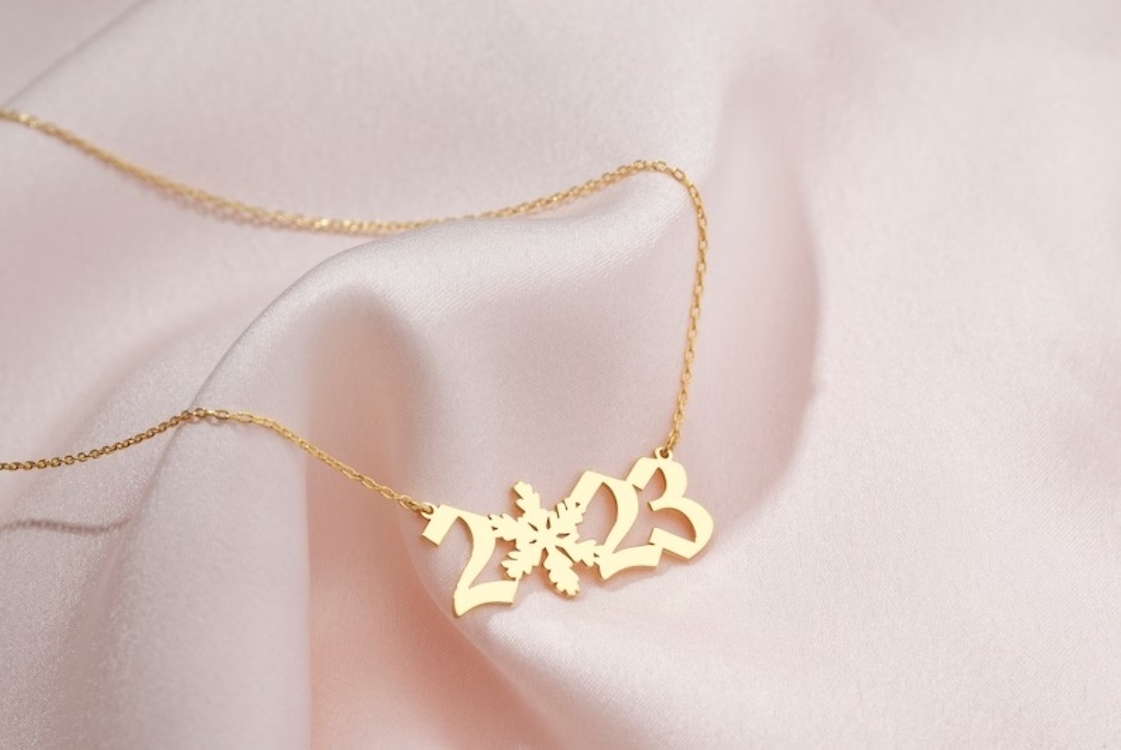 Navan 925 Ayar Gümüş Kar Tanesi Detaylı Yıl Kolyesi (Gold, Silver ve Rose)