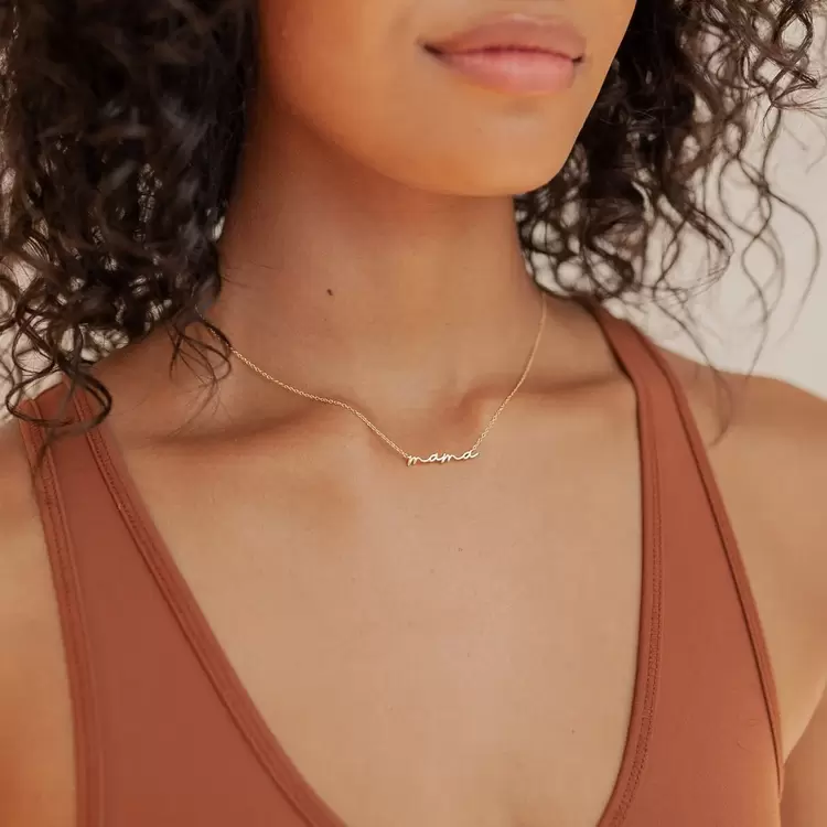 Dainty Mama Necklace | Altın, Gümüş Kaplama | Özel Tasarım | Kutulu Hediye