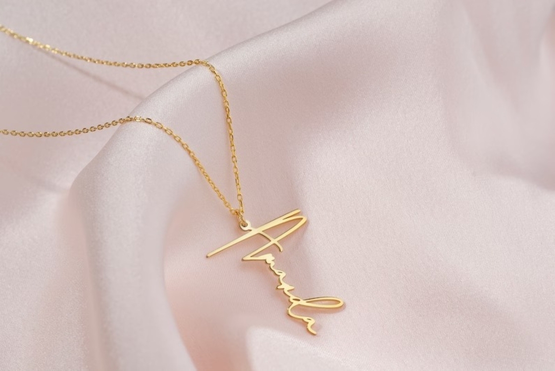 Navan 925 Ayar Gümüş Dikey İsim Kolyesi (Gold, Silver ve Rose)