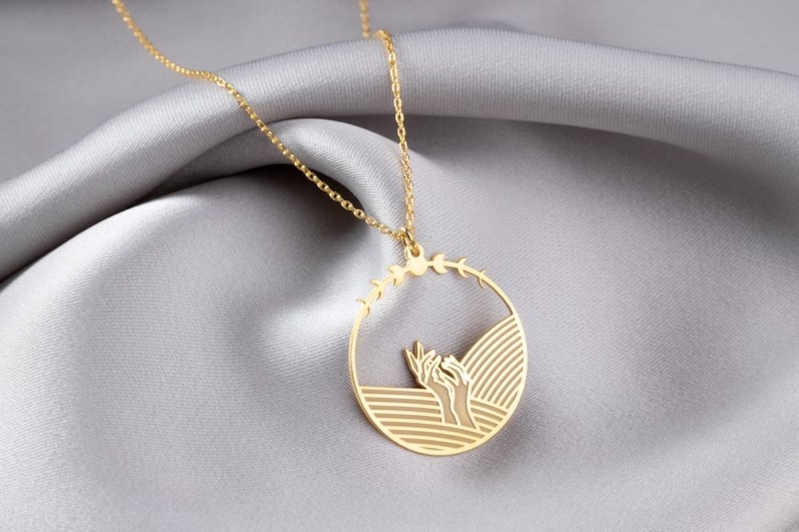 Navan 925 Ayar Gümüş Özgürlük Eller Kolyesi (Gold, Silver ve Rose)