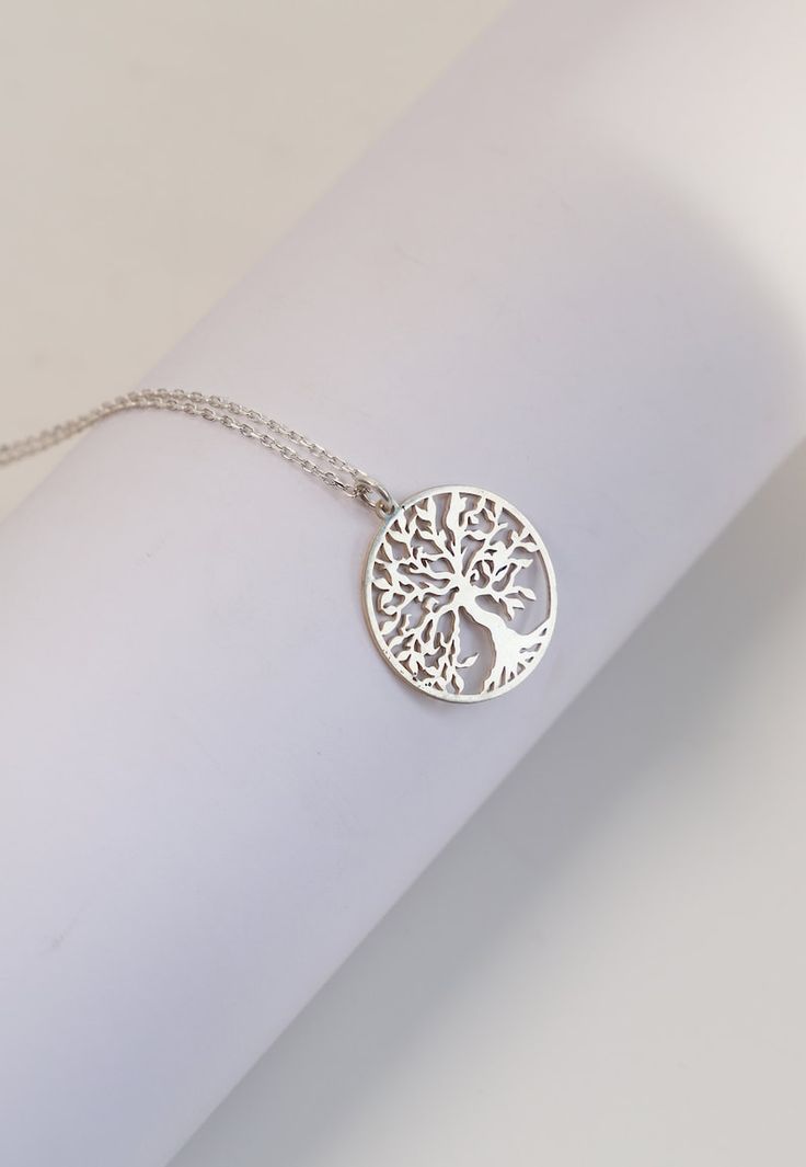Navan 925 Ayar Gümüş Hayat Ağacı Kolyesi (Gold, Silver ve Rose)