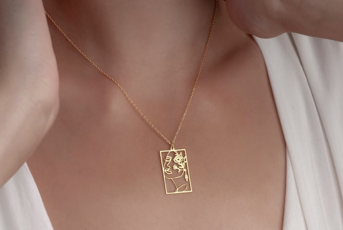Navan 925 Ayar Gümüş Özgür Ruh Kadın Kolyesi (Gold, Silver ve Rose)