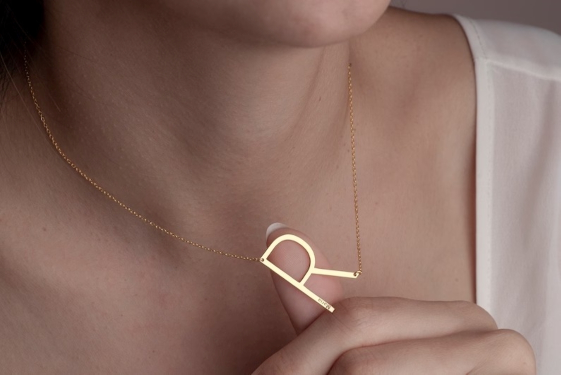 Navan 925 Ayar Gümüş Minimal Harf Kolyesi (Gold, Silver ve Rose) – Kişiye Özel