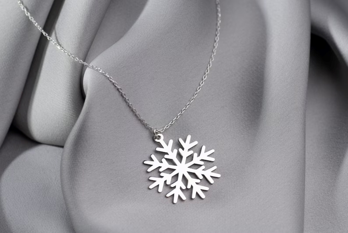 Navan 925 Ayar Gümüş Kar Tanesi Kolyesi (Gold, Silver ve Rose)