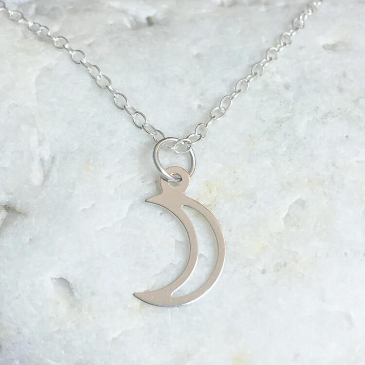 Navan 925 Ayar Gümüş Hilal Kolye (Gold, Silver ve Rose)