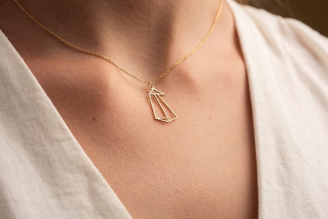 Navan 925 Ayar Gümüş Geometrik Penguen Kolye (Gold, Silver ve Rose) 
